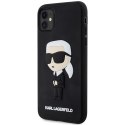 Karl Lagerfeld KLHCN613DRKINK iPhone 11/ Xr 6.1" czarny/black hardcase Rubber Ikonik 3D