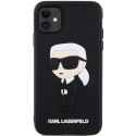 Karl Lagerfeld KLHCN613DRKINK iPhone 11/ Xr 6.1" czarny/black hardcase Rubber Ikonik 3D