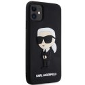 Karl Lagerfeld KLHCN613DRKINK iPhone 11/ Xr 6.1" czarny/black hardcase Rubber Ikonik 3D
