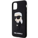 Karl Lagerfeld KLHCN613DRKINK iPhone 11/ Xr 6.1" czarny/black hardcase Rubber Ikonik 3D