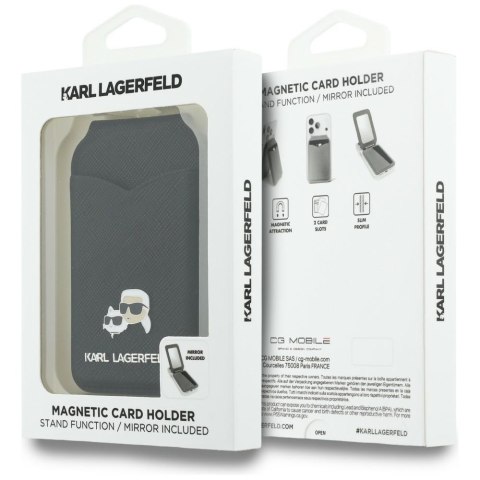 Portfel z lusterkiem Karl Lagerfeld Stand Mirror MagSafe czarny