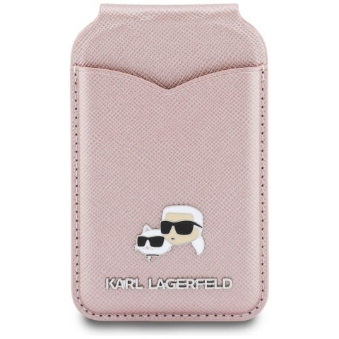 Portfel z lusterkiem Karl Lagerfeld Stand Mirror MagSafe różowy