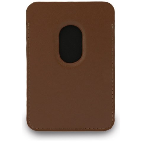 Zestaw portfel + hand strap Guess triangle MagSafe brązowy