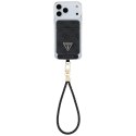 Zestaw portfel + hand strap Guess triangle MagSafe czarny