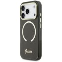 Etui Guess IML Script Metal MagSafe do iPhone 17 Pro Max czarny