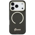 Etui Guess IML Script Metal MagSafe do iPhone 17 Pro Max czarny