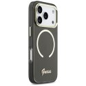 Etui Guess IML Script Metal MagSafe do iPhone 17 Pro Max czarny