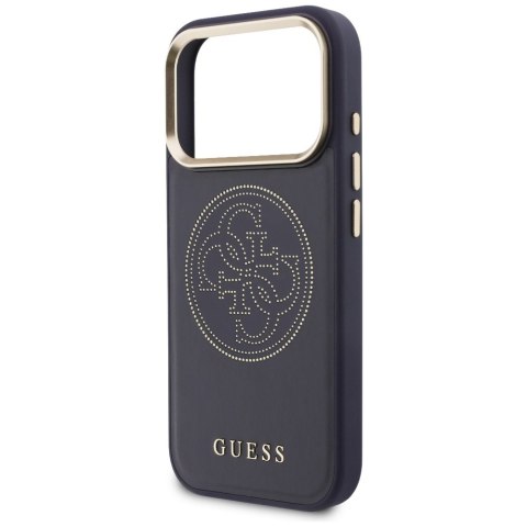 Etui Guess Perforated 4G MagSafe do iPhone 17 Pro Max niebieski