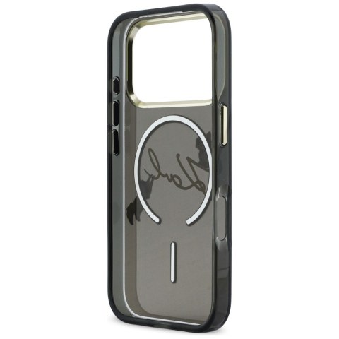 Etui Karl Lagerfeld IML Choupettes Karl Script Logo MagSafe do iPhone 17 Pro Max czarny