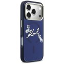 Etui Karl Lagerfeld IML Choupettes Karl Script Logo MagSafe do iPhone 17 Pro Max niebieski