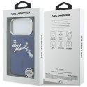 Etui Karl Lagerfeld IML Choupettes Karl Script Logo MagSafe do iPhone 17 Pro Max niebieski
