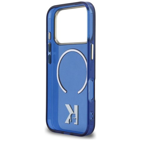 Etui Karl Lagerfeld IML K Head Logo MagSafe do iPhone 17 Pro Max niebieski