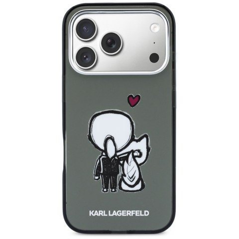 Etui Karl Lagerfeld Karl & Choupette Back MagSafe do iPhone 17 Pro Max czarny