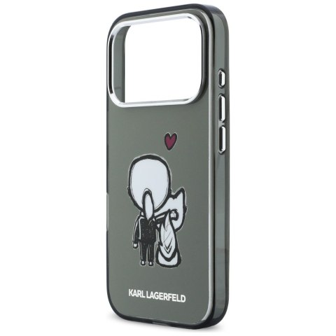Etui Karl Lagerfeld Karl & Choupette Back MagSafe do iPhone 17 Pro Max czarny