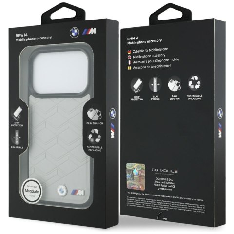 Etui BMW M Shape Logo MagSafe do iPhone 17 Pro Max szary