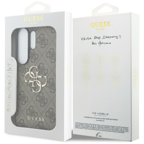 Etui Guess 4G Big Metal Logo do Samsung Galaxy S26 Ultra brązowy