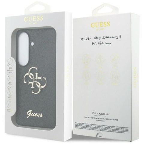 Etui Guess Fixed Glitter Big 4G Metal Logo do Samsung Galaxy S26 czarny
