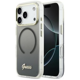 Etui Guess IML Gradient Script Metal MagSafe do iPhone 17 Pro czarny
