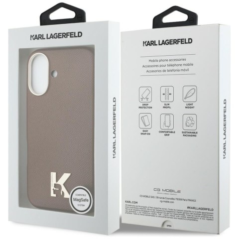 Etui Karl Lagerfeld Karl Head Logo MagSafe do iPhone 17 brązowy