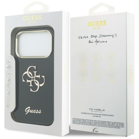 Etui Guess IML 4G Script Metal do iPhone 17 Pro Max czarny