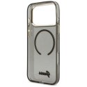 Etui Guess IML Glitters Script Strap MagSafe do iPhone 17 Pro Max czarny