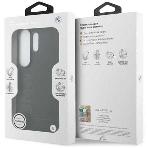 Etui BMW Leather Hot Stamp MagSafe do Samsung Galaxy S26 Ultra czarny