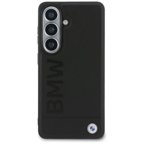 Etui BMW Leather Hot Stamp MagSafe do Samsung Galaxy S26 czarny