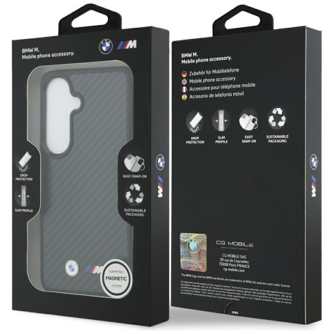 Etui BMW M Kevlar Logo MagSafe do Samsung Galaxy S26 czarny