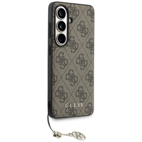 Etui Guess 4G Classic Logo Charm MagSafe do Samsung Galaxy S26 brązowy