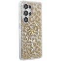 Etui Guess IML Leopard Print Triangle MagSafe do Samsung Galaxy S26 Ultra brązowy
