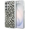 Etui Guess IML Leopard Print Triangle MagSafe do Samsung Galaxy S26 Ultra czarny