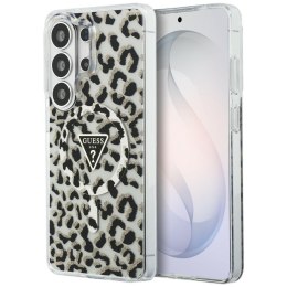 Etui Guess IML Leopard Print Triangle MagSafe do Samsung Galaxy S26 Ultra czarny