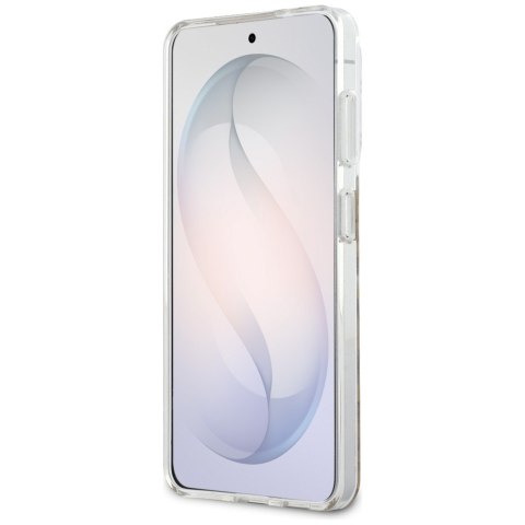 Etui Guess IML Leopard Print Triangle MagSafe do Samsung Galaxy S26 brązowy