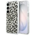 Etui Guess IML Leopard Print Triangle MagSafe do Samsung Galaxy S26 czarny