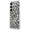 Etui Guess IML Leopard Print Triangle MagSafe do Samsung Galaxy S26 czarny