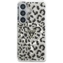 Etui Guess IML Leopard Print Triangle MagSafe do Samsung Galaxy S26 czarny