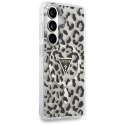 Etui Guess IML Leopard Print Triangle MagSafe do Samsung Galaxy S26 czarny