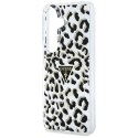 Etui Guess IML Leopard Print Triangle MagSafe do Samsung Galaxy S26 czarny