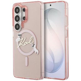 Etui Karl Lagerfeld IML KC Script MagSafe do Samsung Galaxy S26 Ultra różowy