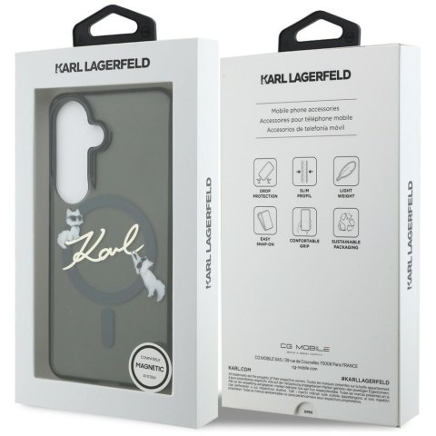 Etui Karl Lagerfeld IML KC Script MagSafe do Samsung Galaxy S26 czarny