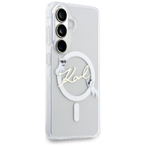 Etui Karl Lagerfeld IML KC Script MagSafe do Samsung Galaxy S26 przezroczysty