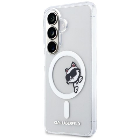 Etui Karl Lagerfeld IML Peekaboo Choupette MagSafe do Samsung Galaxy S26 Plus przezroczysty