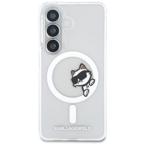 Etui Karl Lagerfeld IML Peekaboo Choupette MagSafe do Samsung Galaxy S26 Plus przezroczysty