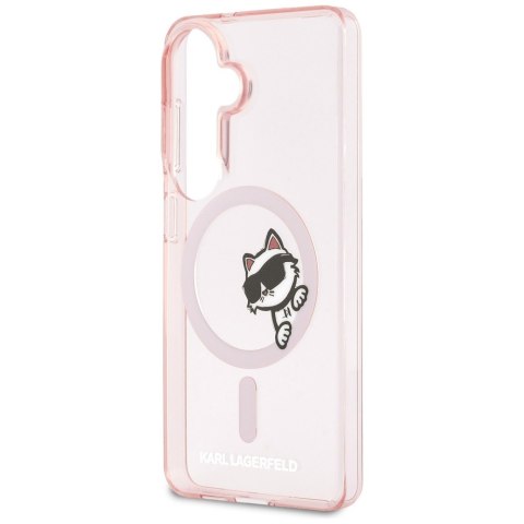 Etui Karl Lagerfeld IML Peekaboo Choupette MagSafe do Samsung Galaxy S26 różowy
