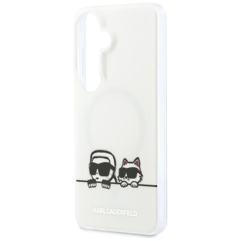 Etui Karl Lagerfeld IML Peekaboo Karl&Choupette MagSafe do Samsung Galaxy S26+ przezroczysty