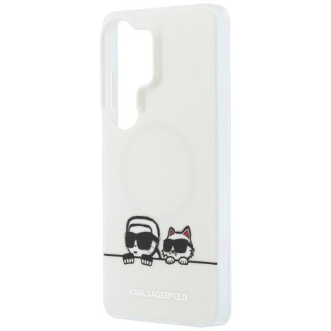 Etui Karl Lagerfeld IML Peekaboo Karl&Choupette MagSafe do Samsung Galaxy S26 Ultra przezroczysty