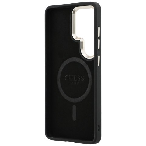 Etui Guess 4G Embossed Ring MagSafe do Samsung Galaxy S26 Ultra brązowy