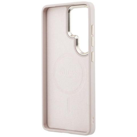Etui Guess 4G Embossed Ring MagSafe do Samsung Galaxy S26 Ultra różowy