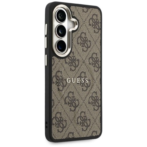 Etui Guess 4G Embossed Ring MagSafe do Samsung Galaxy S26 brązowy