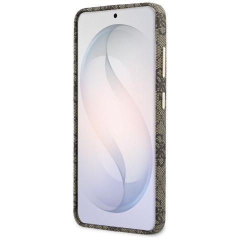 Etui Guess 4G Script MagSafe do Samsung Galaxy S26 brązowy